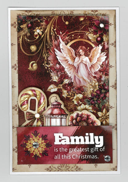 3Quarter Designs Couronne de Noël Sugarplum  Paquet de 6x4 Cartes