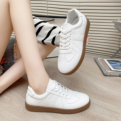 Retro Casual Sports Shoes Womens Flat Sneakers Single-layer Shoes
