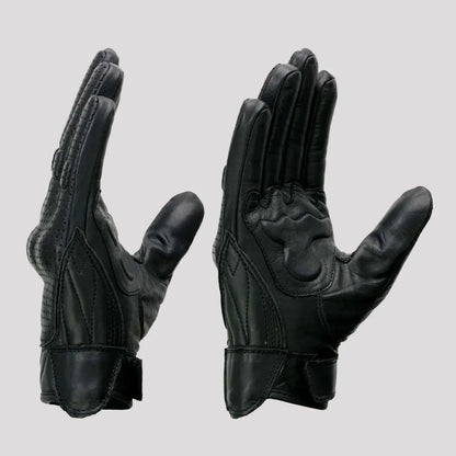 Open Road Men's Perforated Armored Leather Motorcycle Gloves