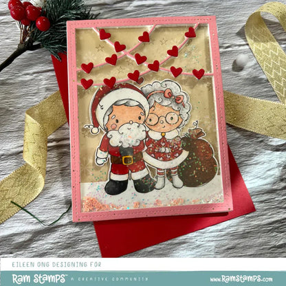 Tampon transparent M. et Mme Père Noël 32661