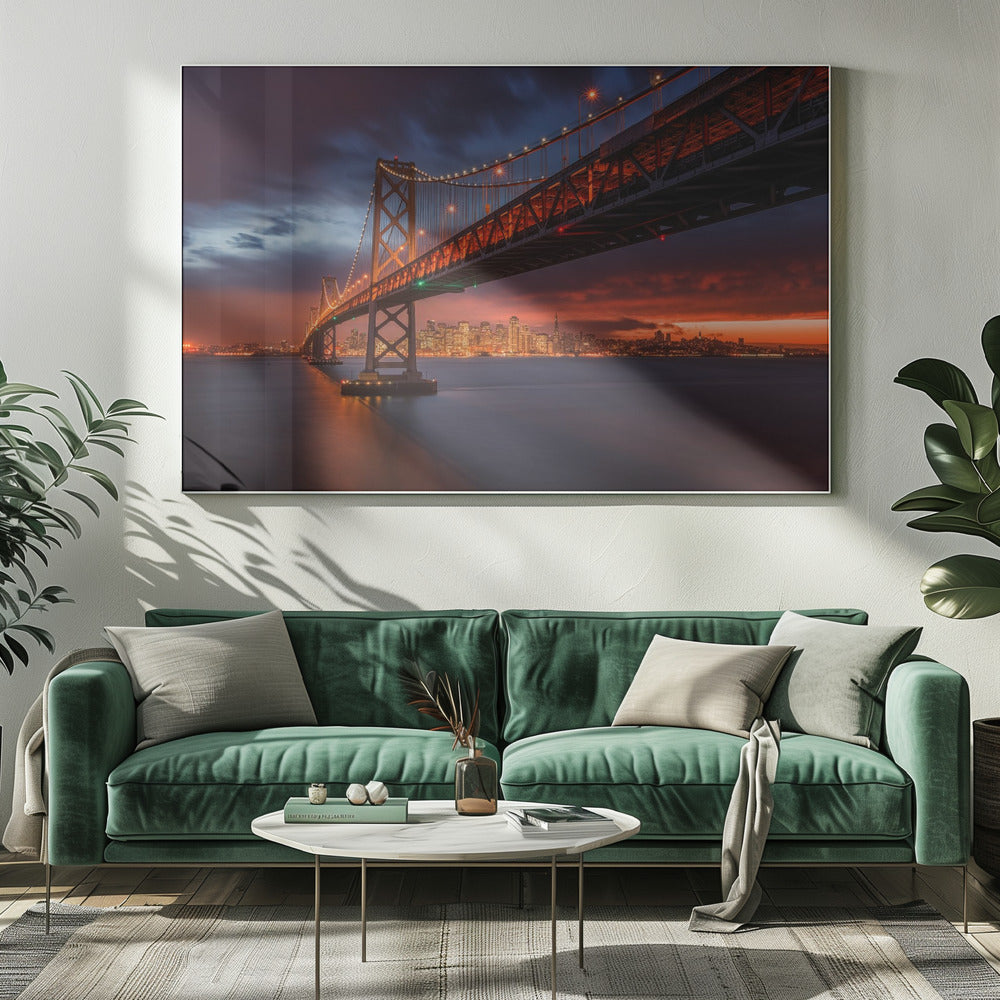 Wall art Fire over San Francisco