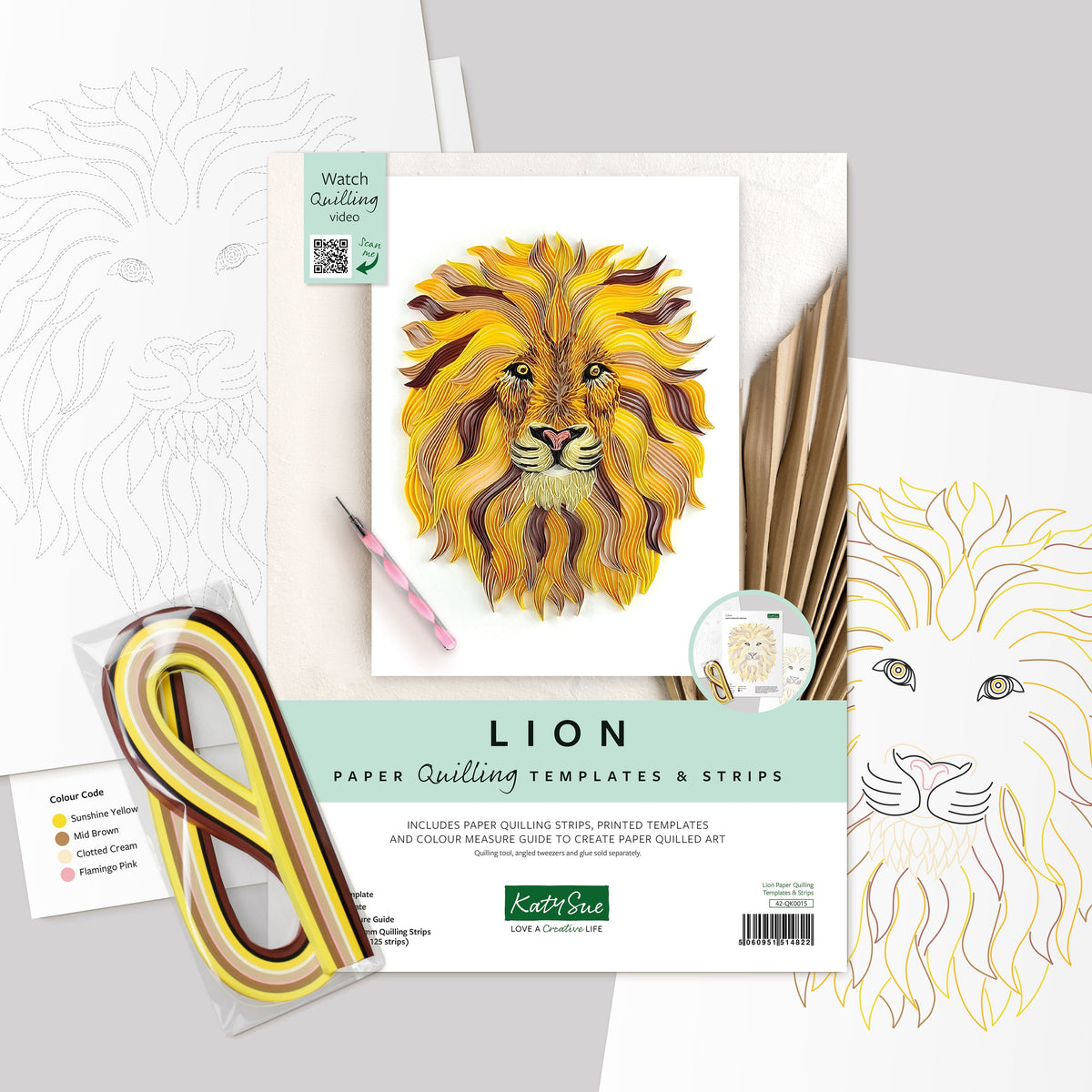 Kit de gabarits de quilling lion