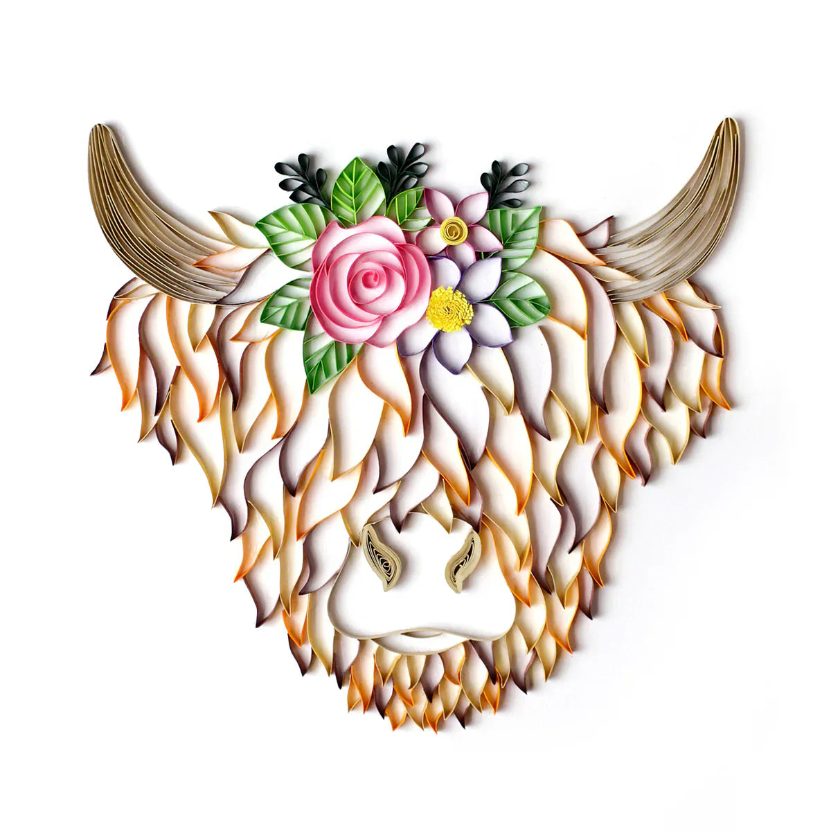 Kit de gabarits de quilling Vache écossaise