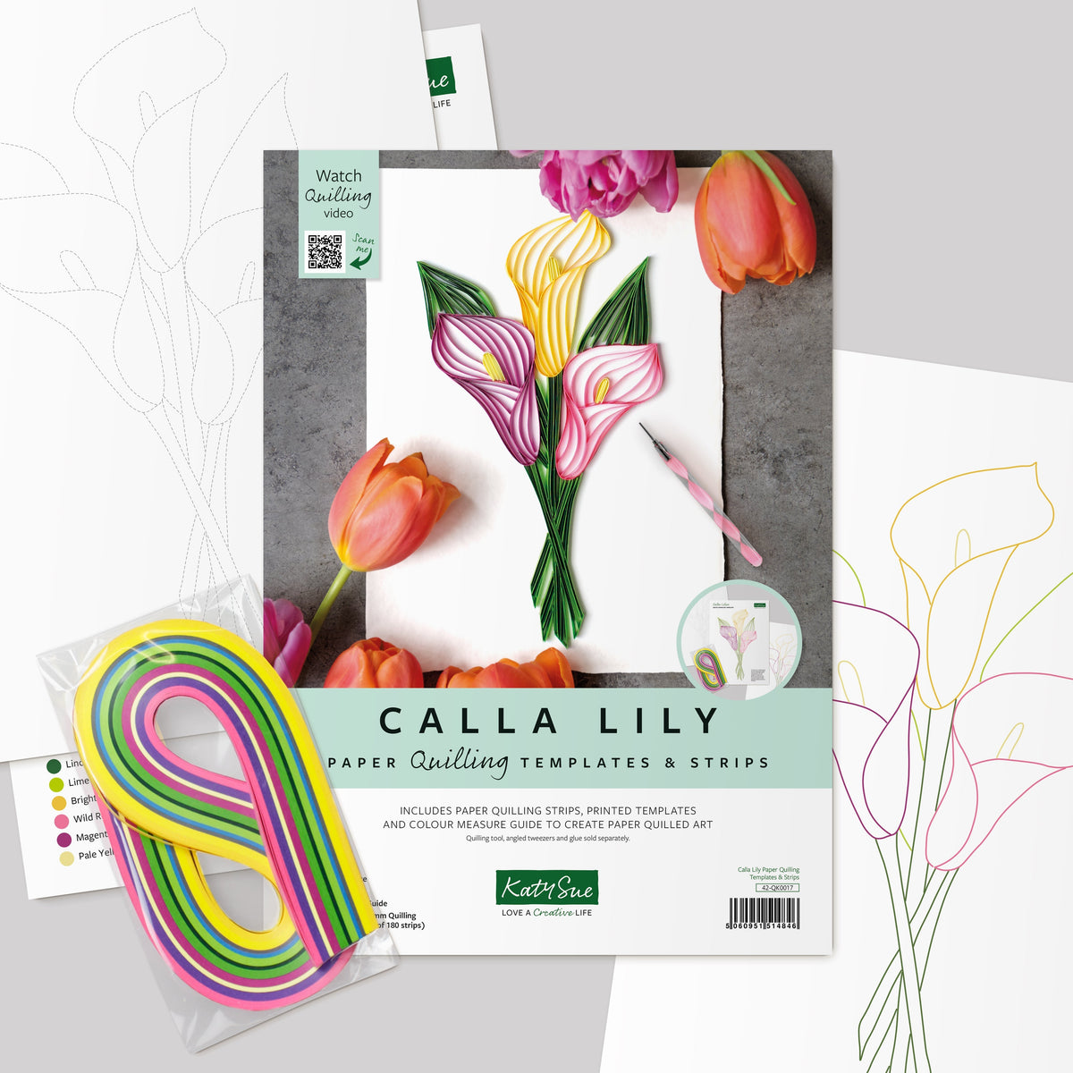 Kit de gabarits de quilling Calla Lily