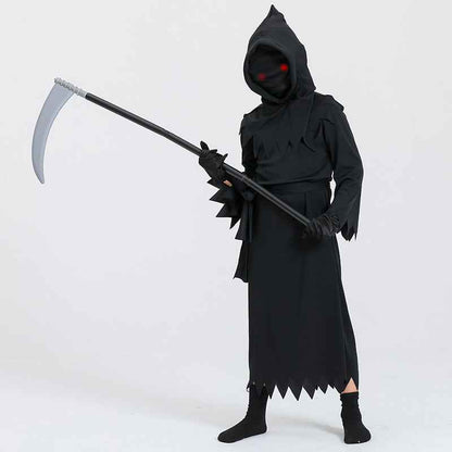 Children's Grim Reaper Halloween Costume – Hooded Cosplay Outfit for Boys & Girls