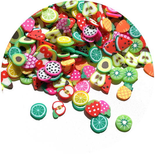 fruit fimo slices mix