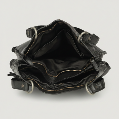 MET Premium Leather Shoulder Bag. Elegant Dual-Compartment Tote