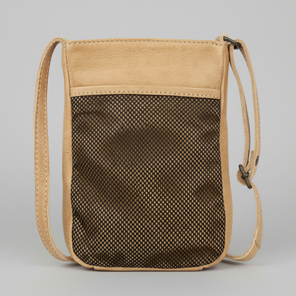MET Premium Leather Small Crossbody Bag. Compact Urban Tech Pouch
