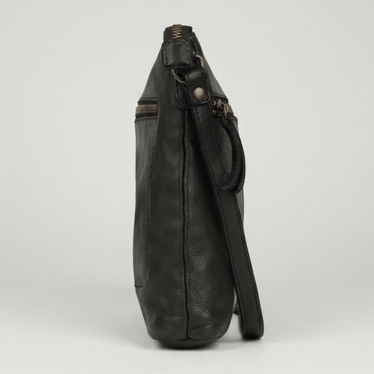 MET Premium Leather Crossbody Bag Small Travel Purse with Multi Pocket Organization