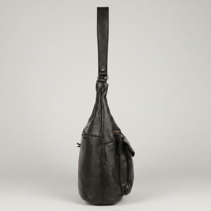MET Premium Leather Shoulder Bag. Everyday Urban Hobo