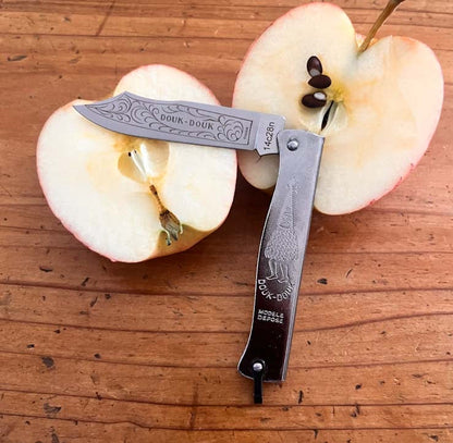 Couteau de poche Douk-Douk 160 mm, lame en acier inoxydable, manche chromé