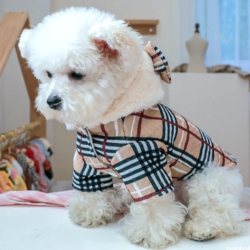 Brrbrry Plaid Dog Trench Coat | Classic Dog Outerwear
