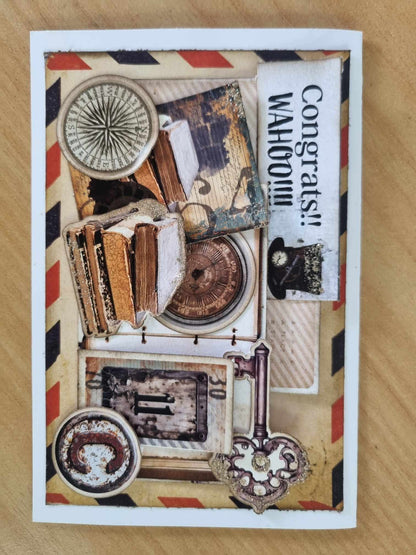 Lot de 6 cartes 3Quarter Designs Eclectic Clocks 15x10 cm