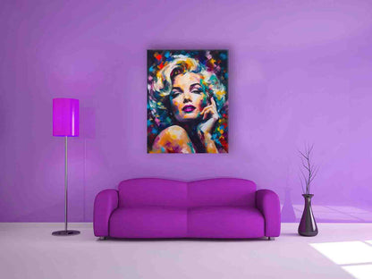 Marilyn Canvas-Wall decor -Fine Art-Gold varnish