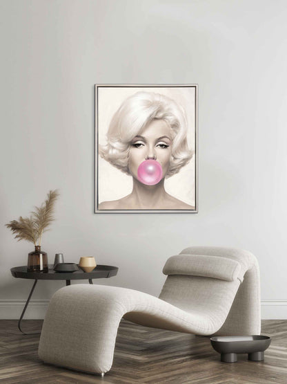 Marilyn en rose - Décoration murale