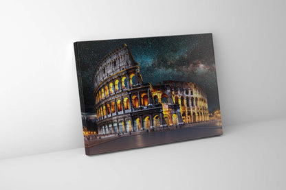 The Colosseum at Night Canvas Wall Art | Rome | 47 × 35 inches