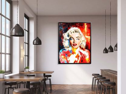 Captivating Marilyn Monroe Canvas Wall Art | Colour Portrait | 35 × 47 inches