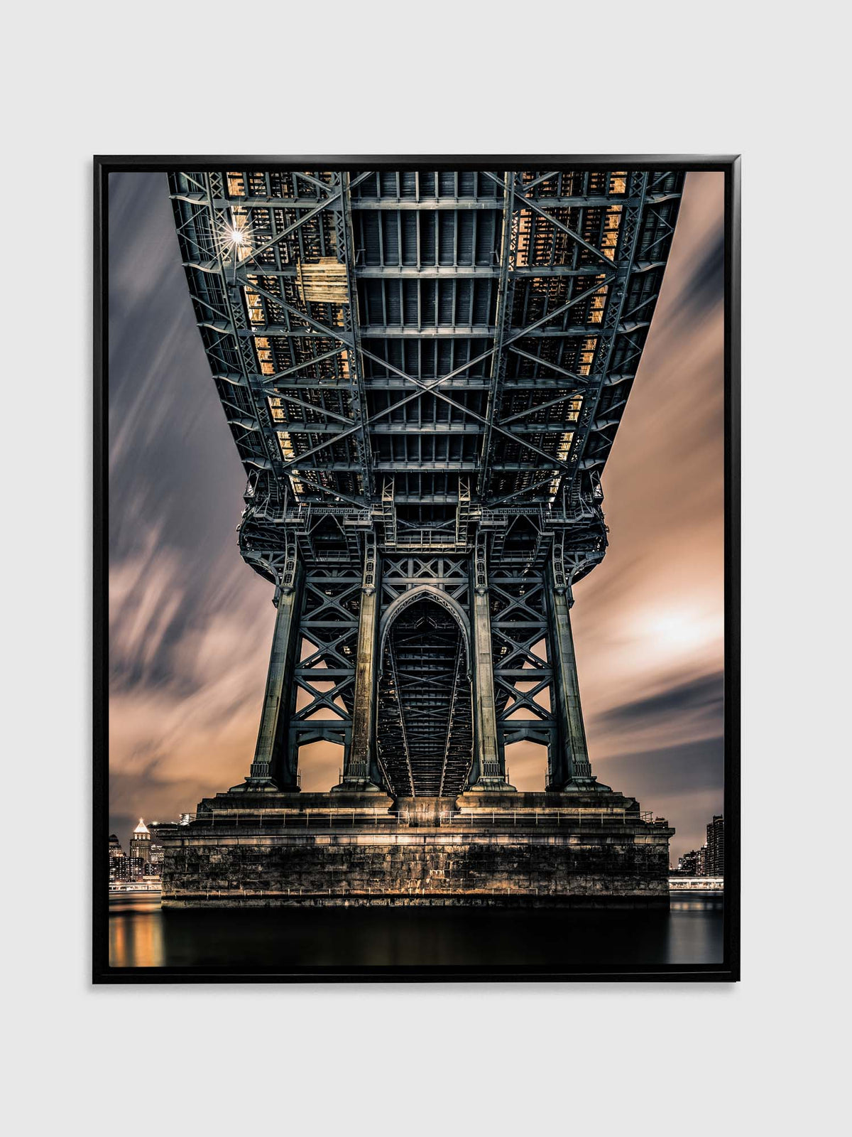Bridge Symmetry Canvas Wall Art | Architectural Perspective | 35 × 47 inches