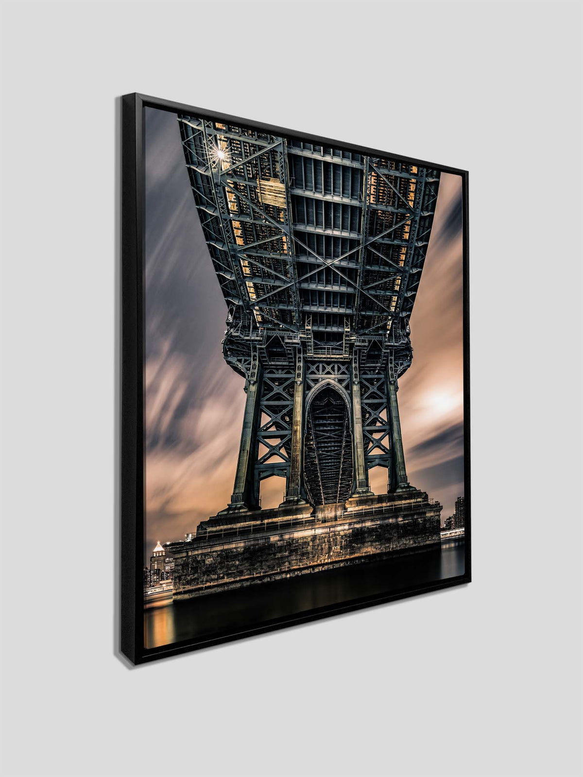 Bridge Symmetry Canvas Wall Art | Architectural Perspective | 35 × 47 inches