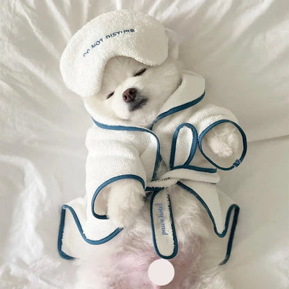 Dog Robe Set | Do Not Disturb Dog Robe with Toy