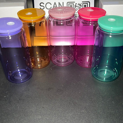 Blank Jelly Libby Glass Cup 10oz - Customizable with Vinyl & UV DTF