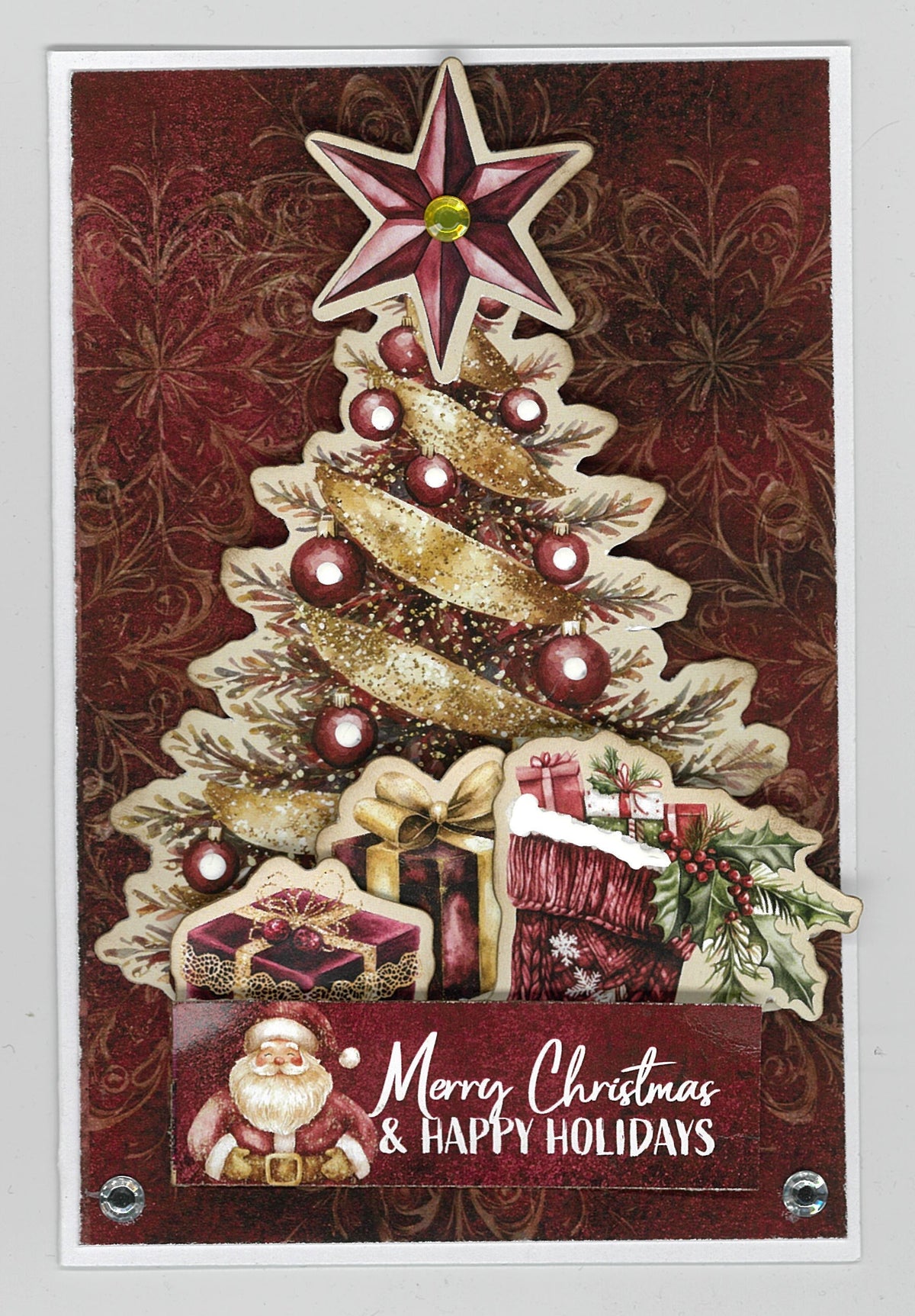 3Quarter Designs Couronne de Noël Sugarplum  Paquet de 6x4 Cartes