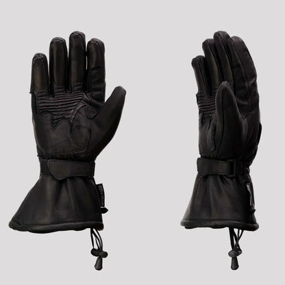 Open Road Men's Armored Gauntlet Leather Motorcycle Gloves