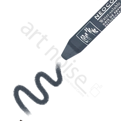 Caran d'Ache - Crayon cire aquarellable classique Neocolor II - Noir, blanc et gris