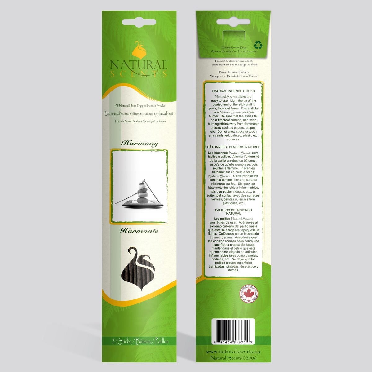 Bâtonnets d'encens Natural Scents Harmony