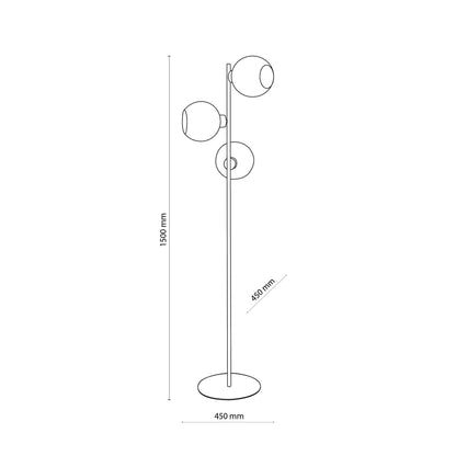 CUBUS Graphite Scandinavian Floor Lamp for Living Room, Bedroom & Office – Modern Minimalist Lighting (Clearance)