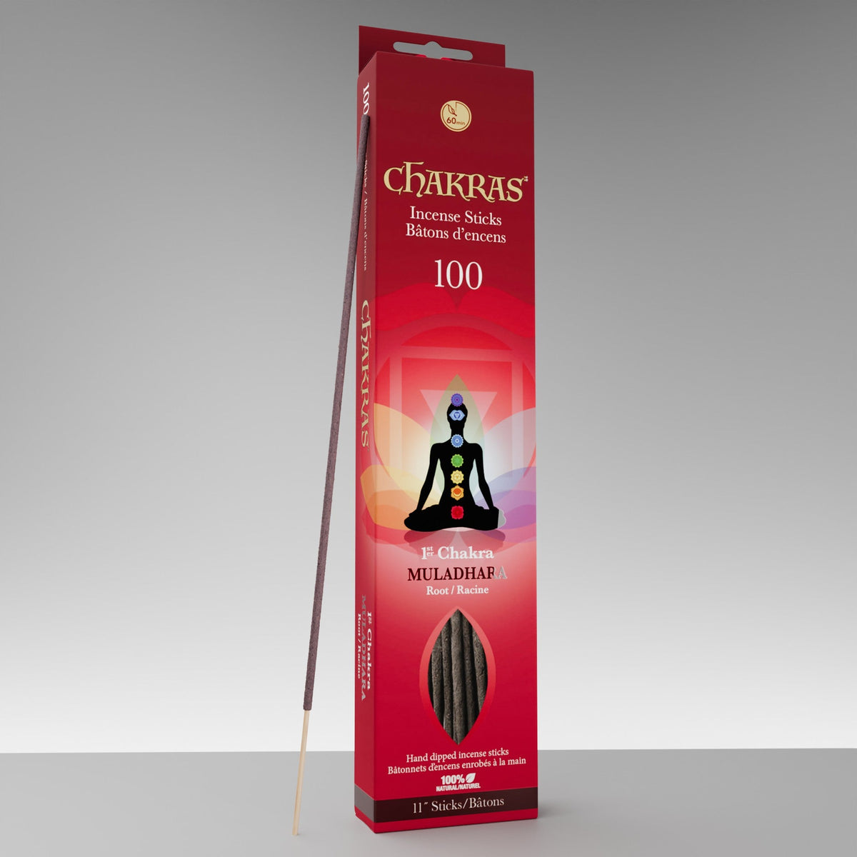 Encens Chakras® #01 Bâtonnets d'encens Muladhara (paquet de 100)