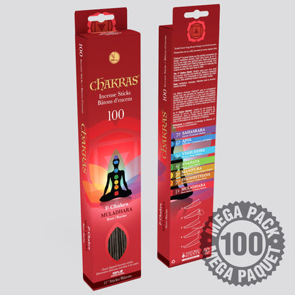 Encens Chakras® #01 Bâtonnets d'encens Muladhara (paquet de 100)