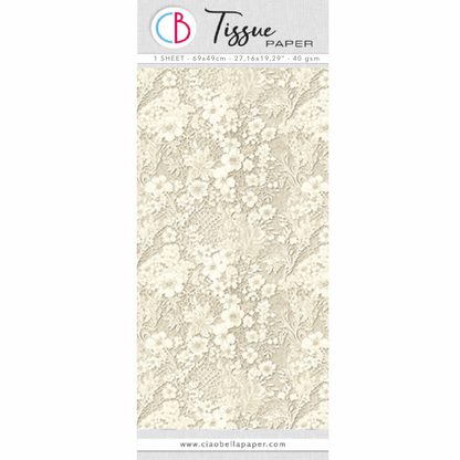 Tissue Paper cm69x49 27,66"x19,29”Antique Linen Lace