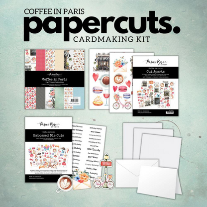 Coffee In Paris Papercuts Cardmaking Kit 32523