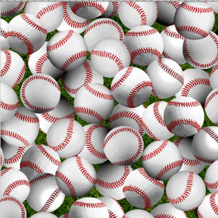 Game Day by Oasis Fabrics -  Baseballs