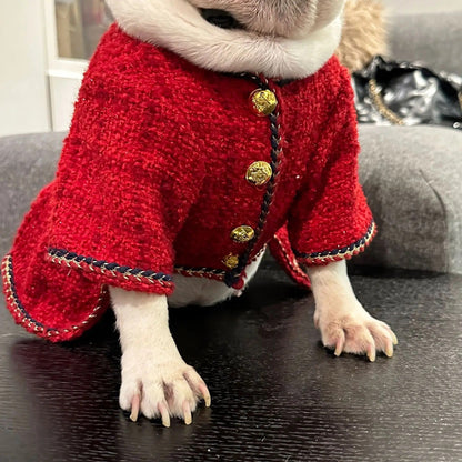 Dog Dress & Hat Set | Chewnel Tweed Dog Outfit
