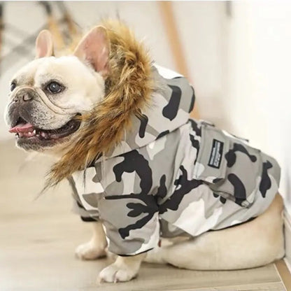 Pawkage Dog Jacket | Hooded Dog Jacket with Fur Trim