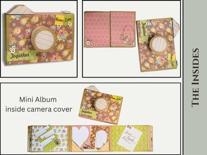 CrafTreat Scrapbook Blanks - Matchbox Camera - Black & Kraft Color