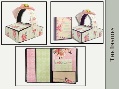 CrafTreat Picnic Basket Mini Album DIY Scrapbook Blank - Kraft