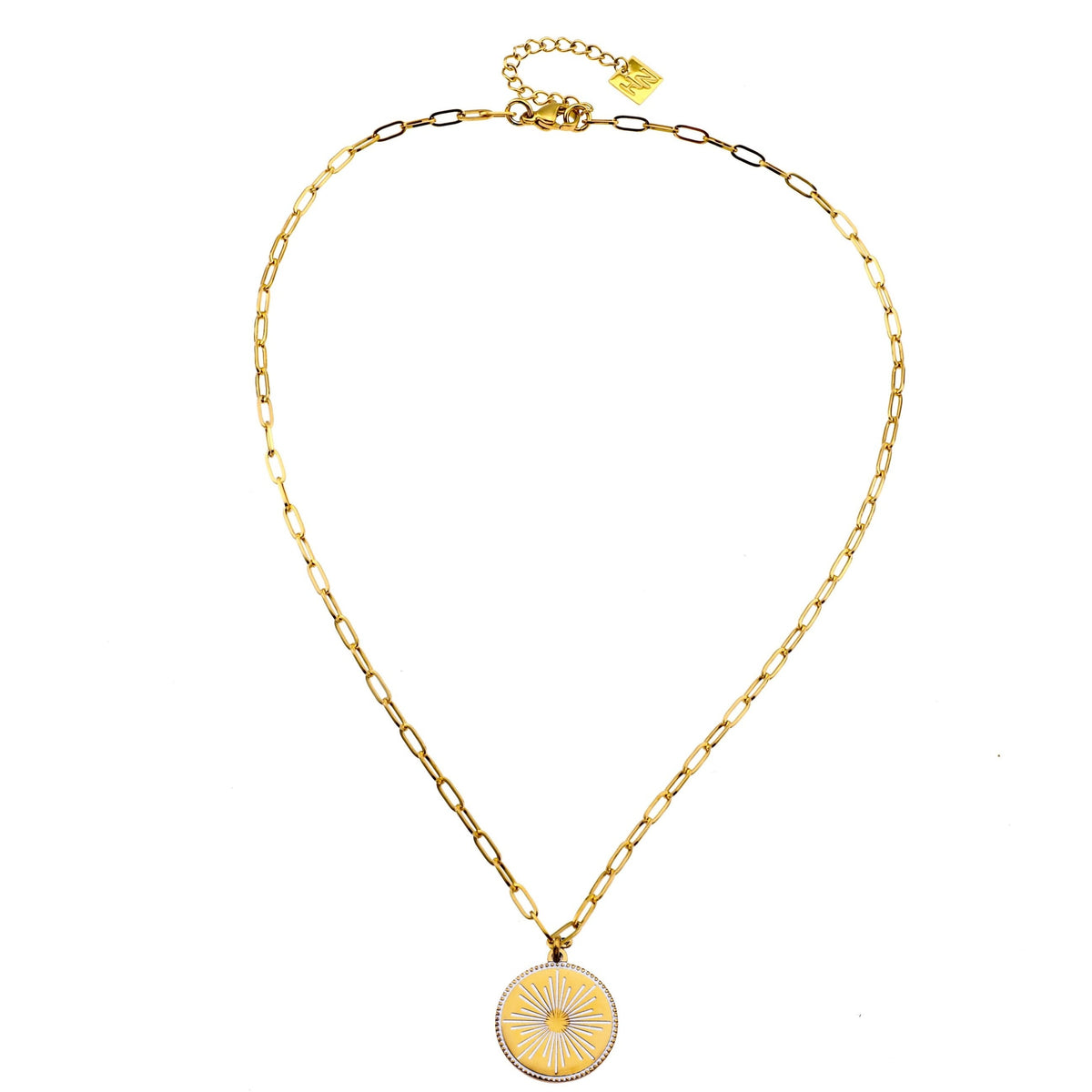 LUNA: "Star Burst" Enamel Pendant Necklace