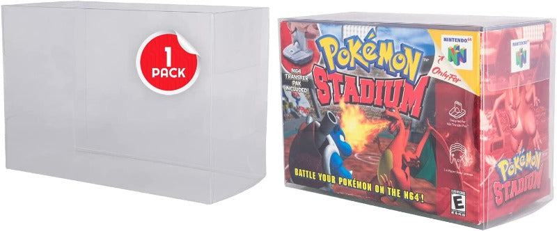 EVORETRO Protège-boîtes PET pour Nintendo N64 Pokémon Stadium - Lot de 1