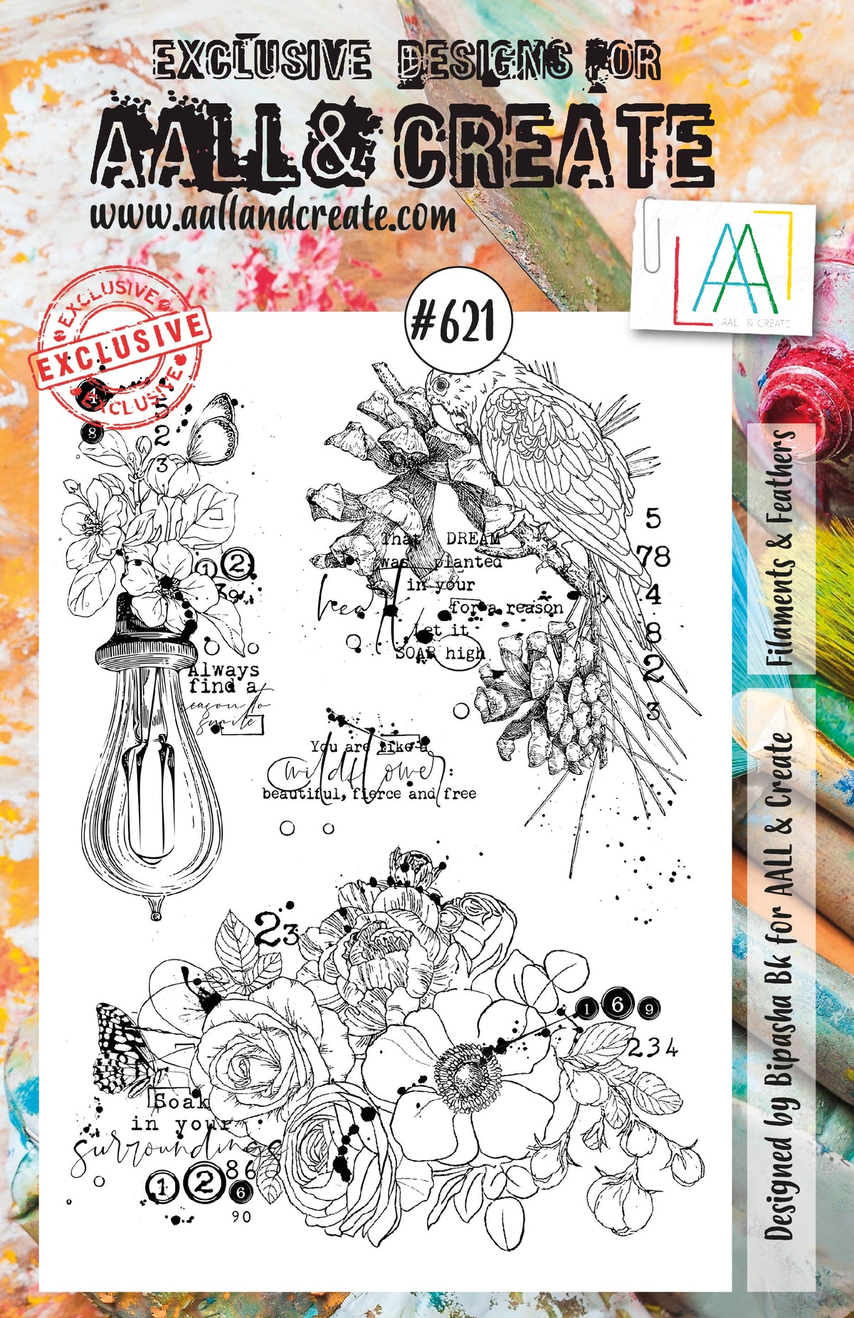 AALL and Create Stamp Set - 621 - Filaments & Feathers