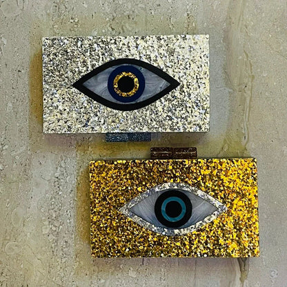 Pochette dorée Œil de Chouette