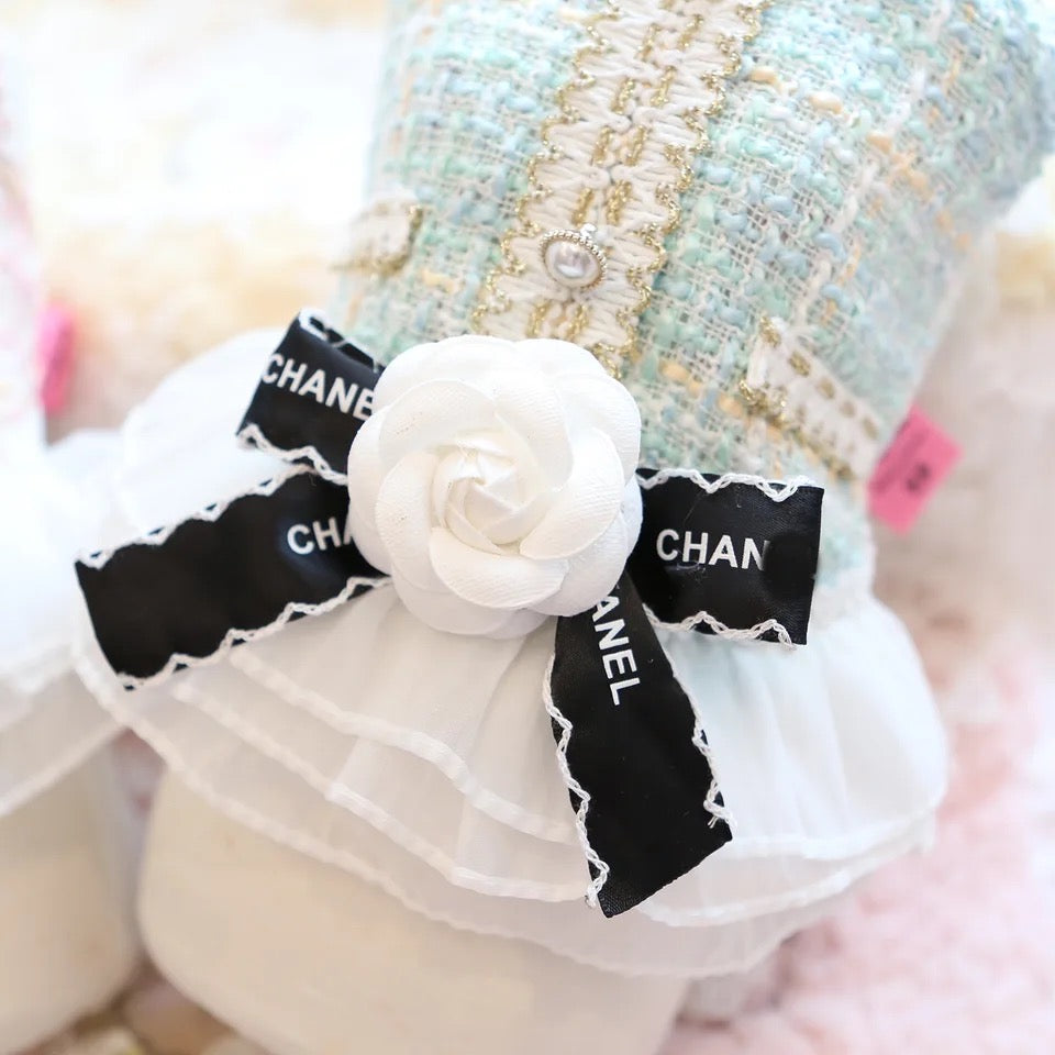 Robe pour chien Coco Chewnel | Robe tutu en tweed pour chien