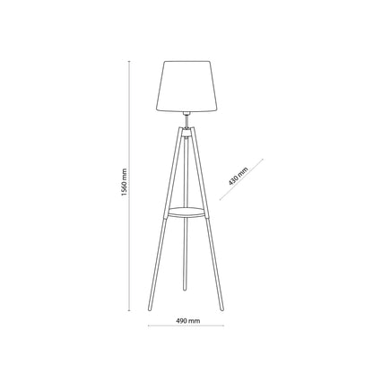 Lampadaire avec table d'appoint VAIO blanc