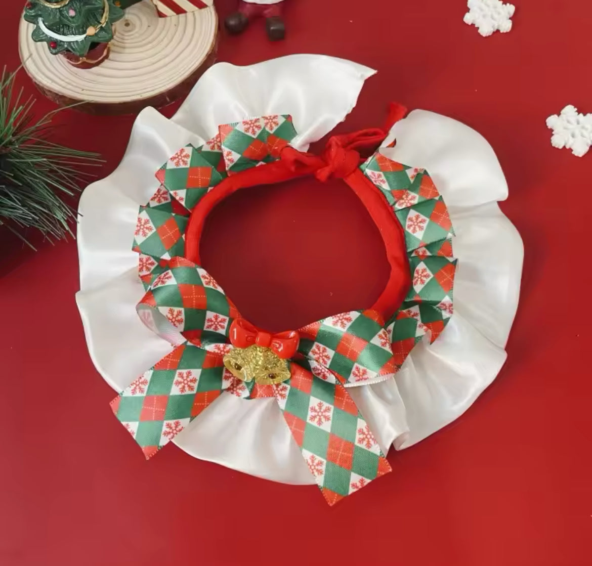 Bandana de Noël Claus pour chien – Accessoire de fête festif pour chiens
