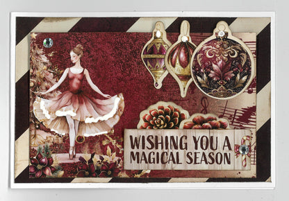 3Quarter Designs Couronne de Noël Sugarplum  Paquet de 6x4 Cartes