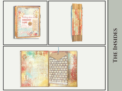 CrafTreat Scrapbook Blanks - Accordion Hinge Book DIY - Black