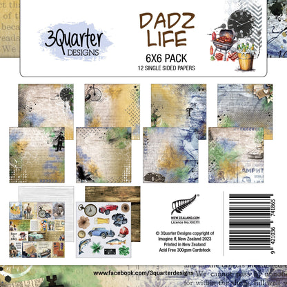 Pack de 6 carrés Dadz Life