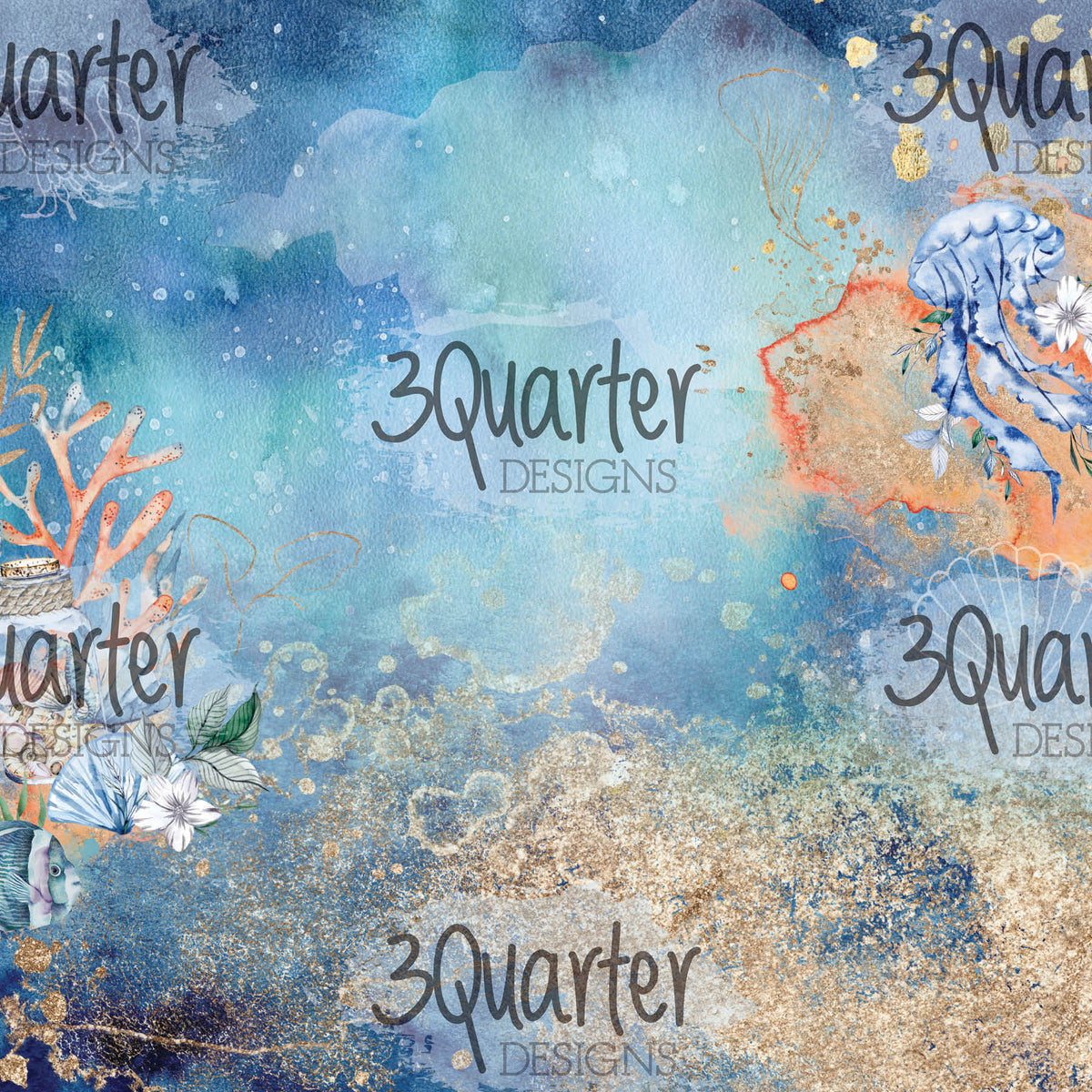 3Quarter Designs - Amoureux de l'Océan - Bloc de papier 6 x 6